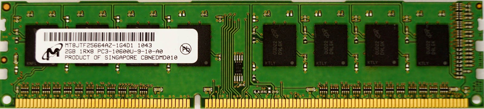 2GB PC3-12800U (DDR3-1600Mhz, 1RX8)