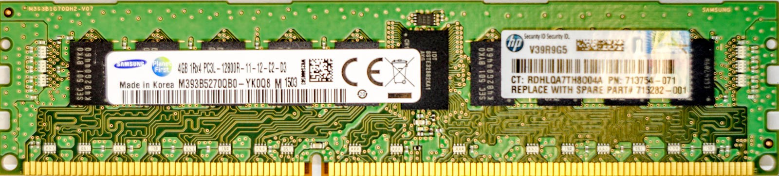 HP (713754-071) - 4GB PC3L-12800R (DDR3-1600Mhz, 1RX4)