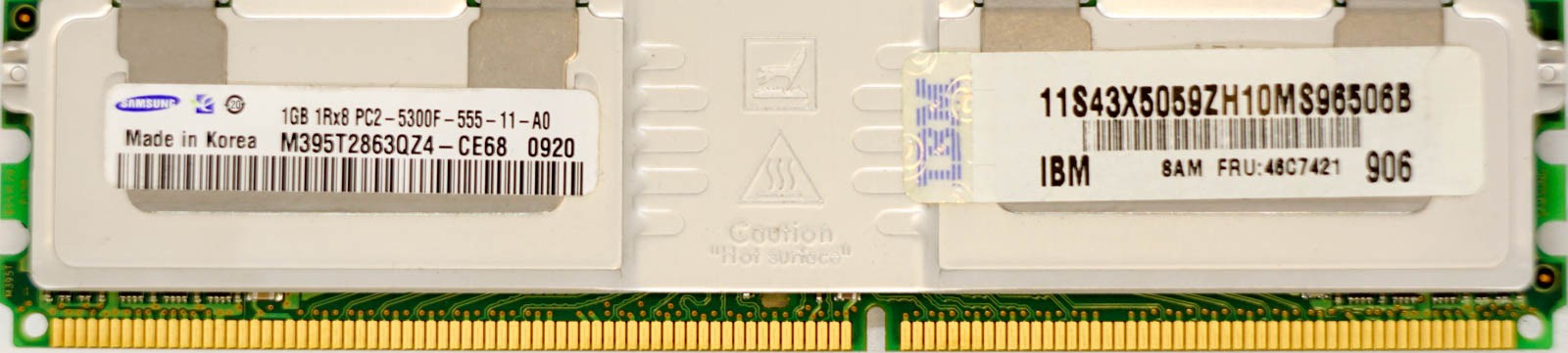 IBM (43X5059) - 1GB PC2-5300F (DDR2-667Mhz, 1RX8)