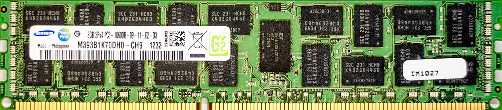 Samsung - 8GB PC3-10600R (DDR3-1333Mhz, 2RX4)