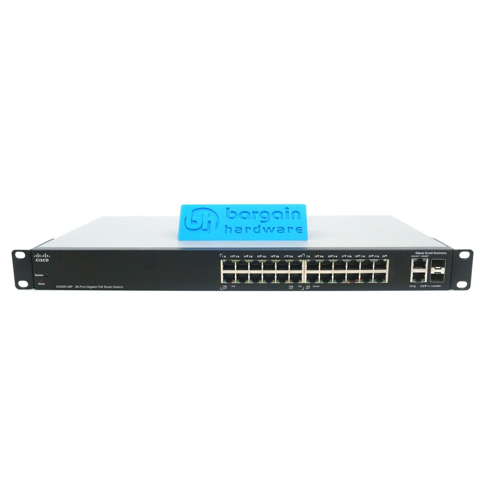 Cisco Small Business SG200-26P 26 Port RJ-45 PoE Switch With Ears