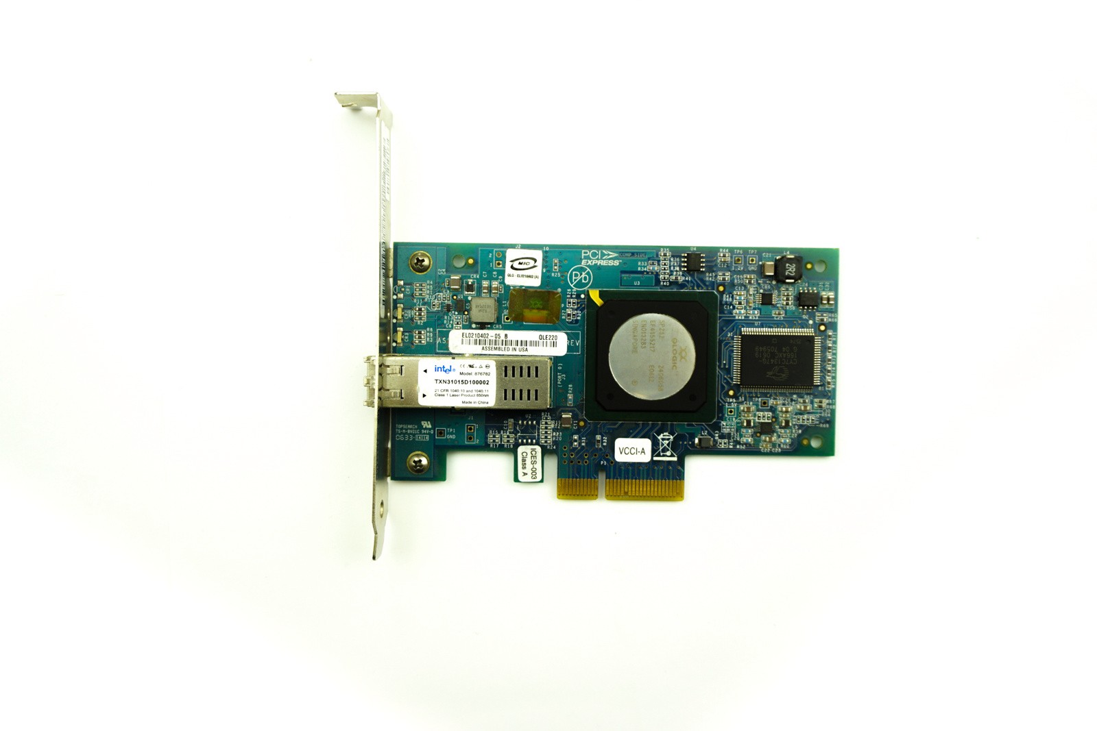 Qlogic QLE220 Single Port - 4Gbps Optical FC Full Height PCIe-x4 HBA