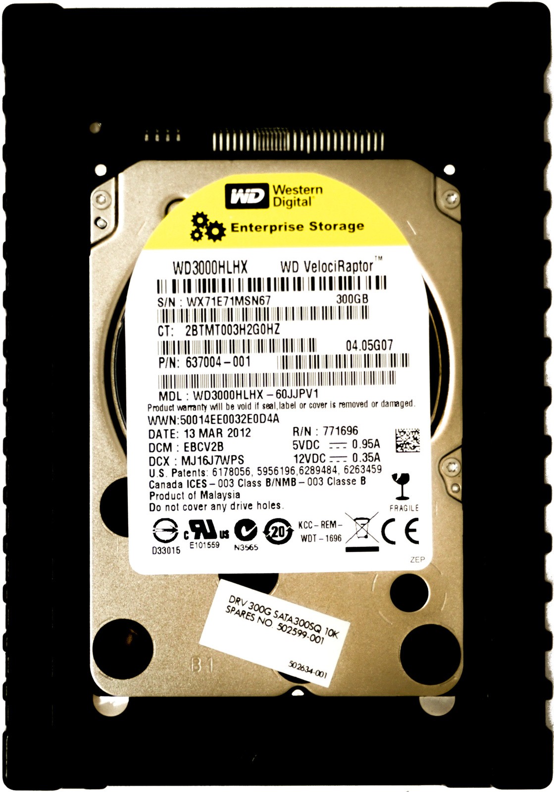 HP (637004-001) 300GB SATA II (LFF) 3Gb/s 10K HDD