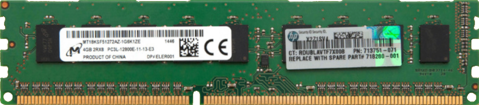 HP (713751-071) - 4GB PC3L-12800E (DDR3-1600Mhz, 2RX8)