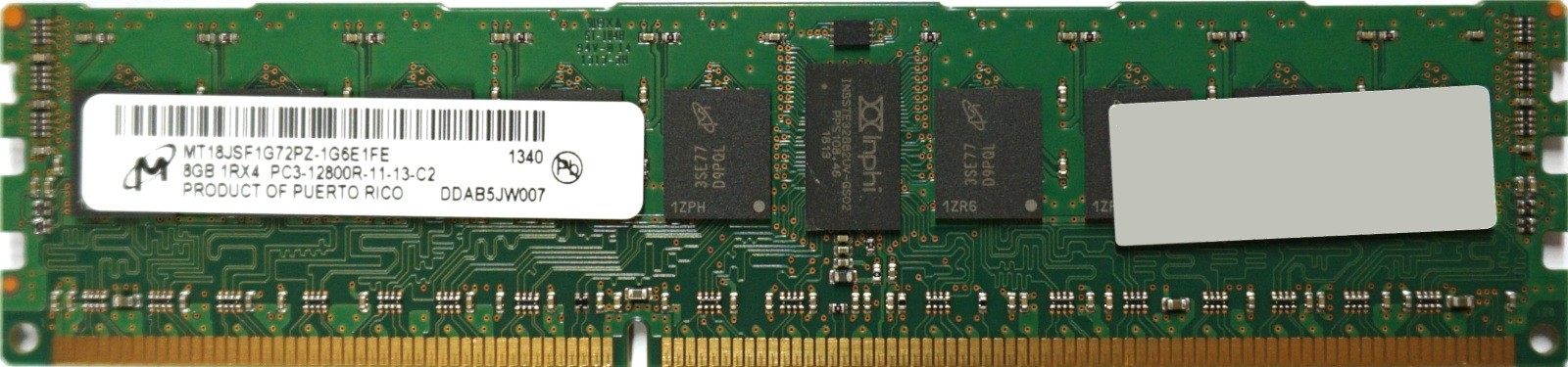 Micron - 8GB PC3-12800R (DDR3-1600Mhz, 1RX4)