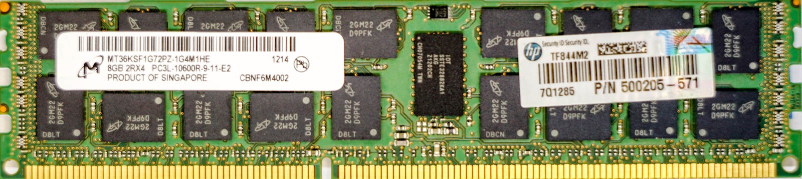 HP (500205-571) - 8GB PC3L-10600R (DDR3-1333Mhz, 2RX4)