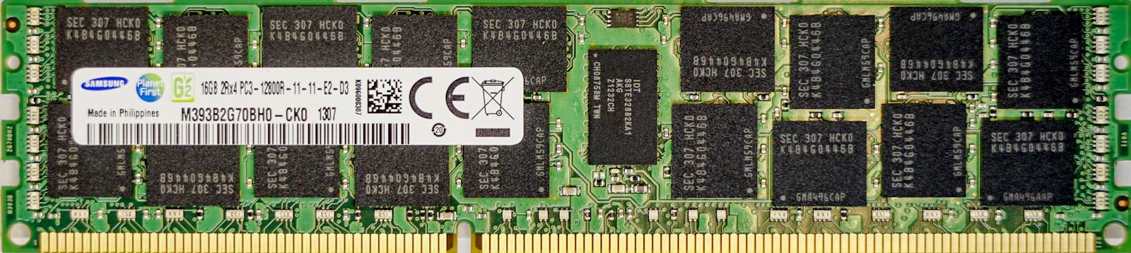 Samsung - 16GB PC3-12800R (DDR3-1600Mhz, 2RX4)