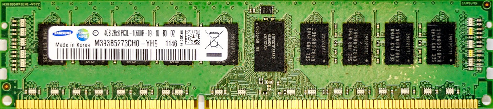 Samsung - 4GB PC3L-10600R (DDR3 Low-Power-1333Mhz, 2RX8)