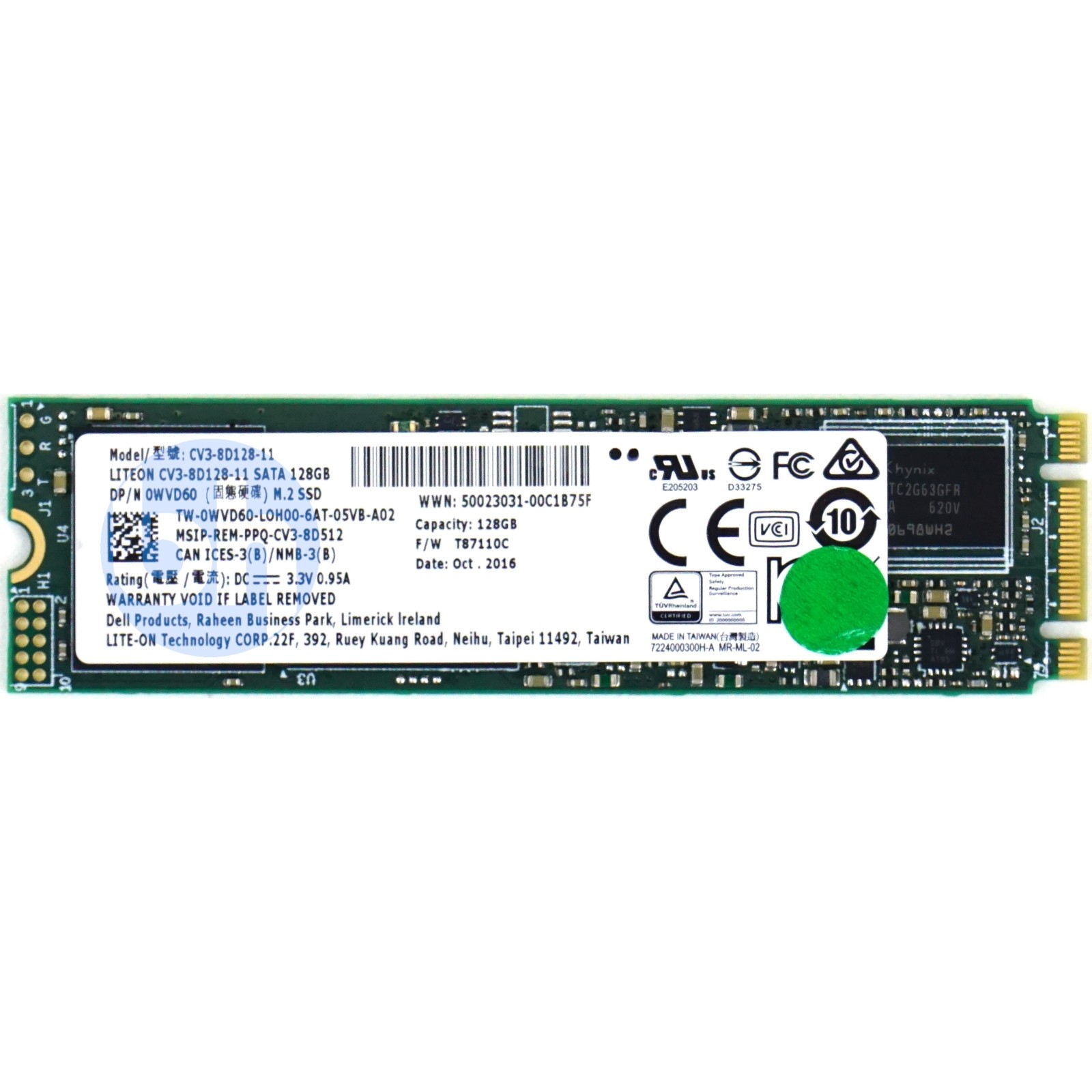 Dell (WVD60) 128GB M.2 SATA (M.2 2280) 6Gbps SSD