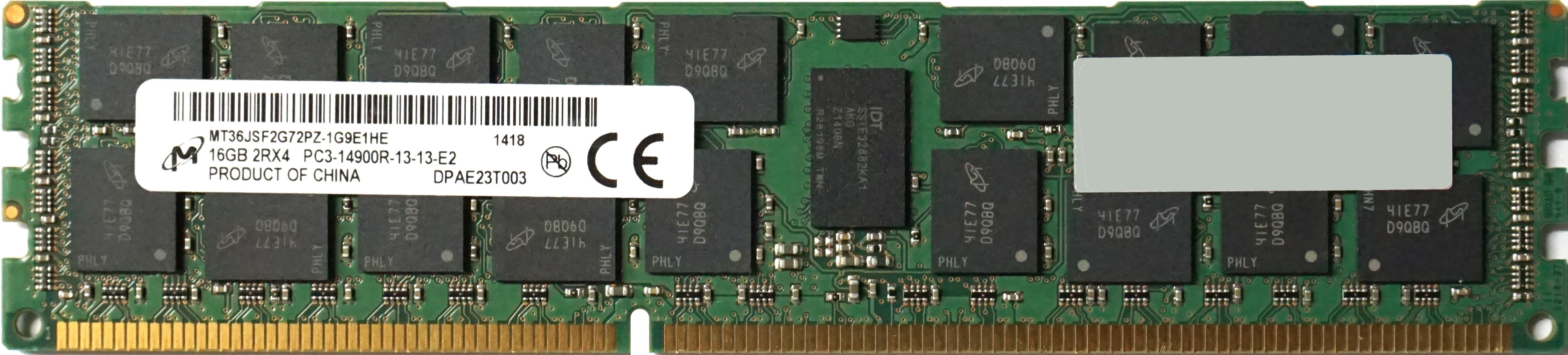 Micron - 16GB PC3-14900R (DDR3-1866Mhz, 2RX4)