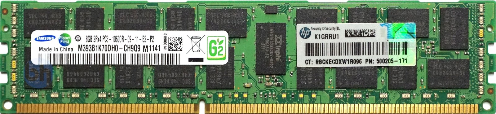 HP (500205-171) - 8GB PC3-10600R (DDR3-1333Mhz, 2RX4)