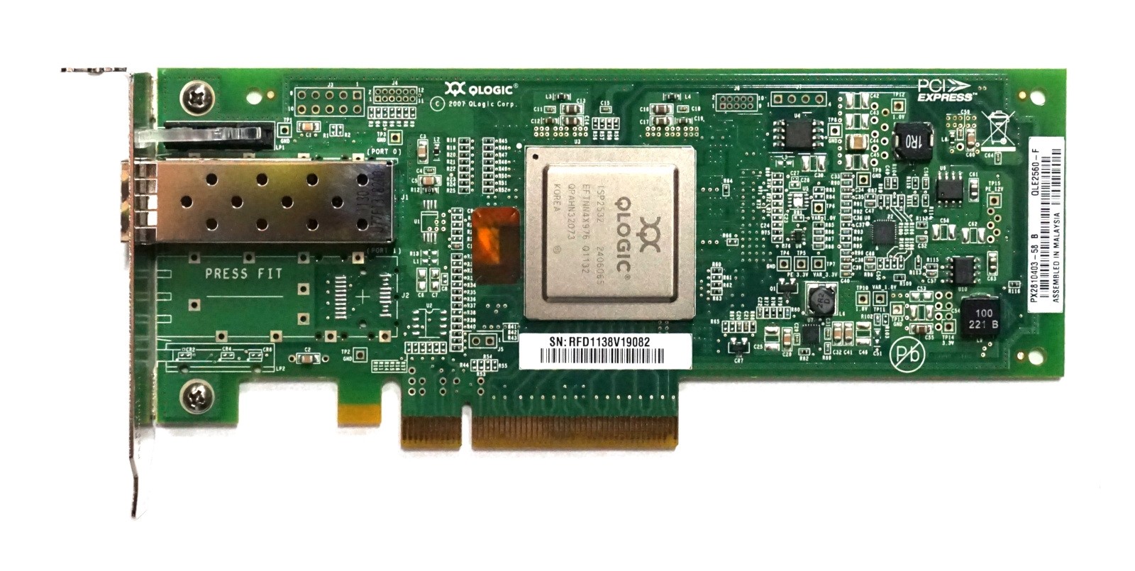 Qlogic QLE2560 Single Port - 8Gbps SFP+ Low Profile PCIe-x8 HBA