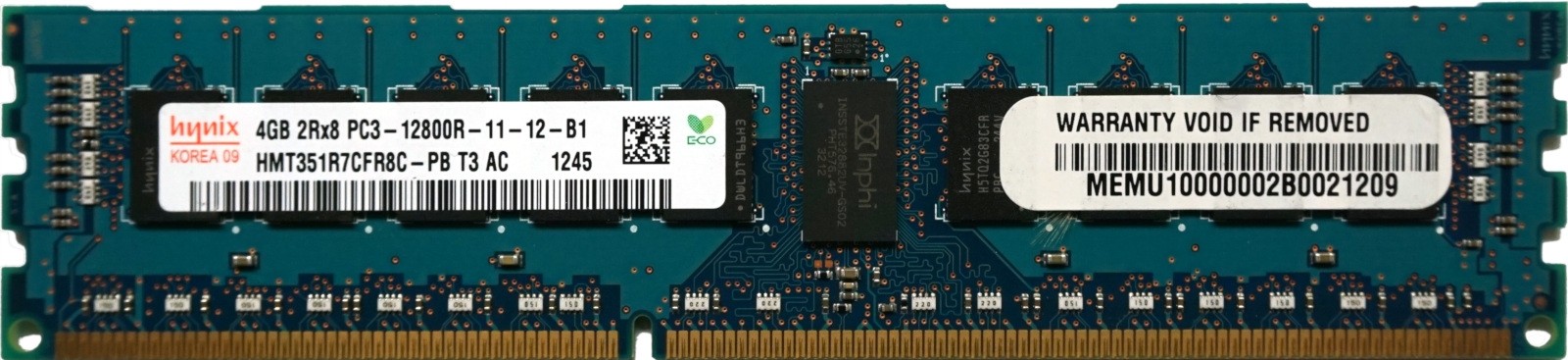Hynix - 4GB PC3-12800R (DDR3-1600Mhz, 2RX8)