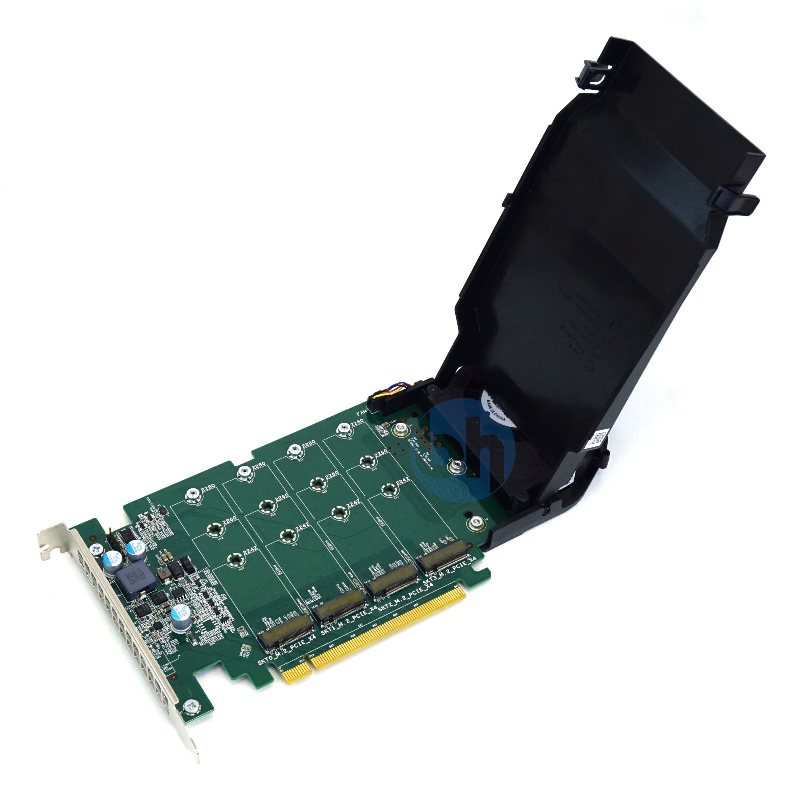 Dell (80G5N) DPWC400 - FH PCIe-x16 Quad  NVMe Adapter with Fan (080G5N)