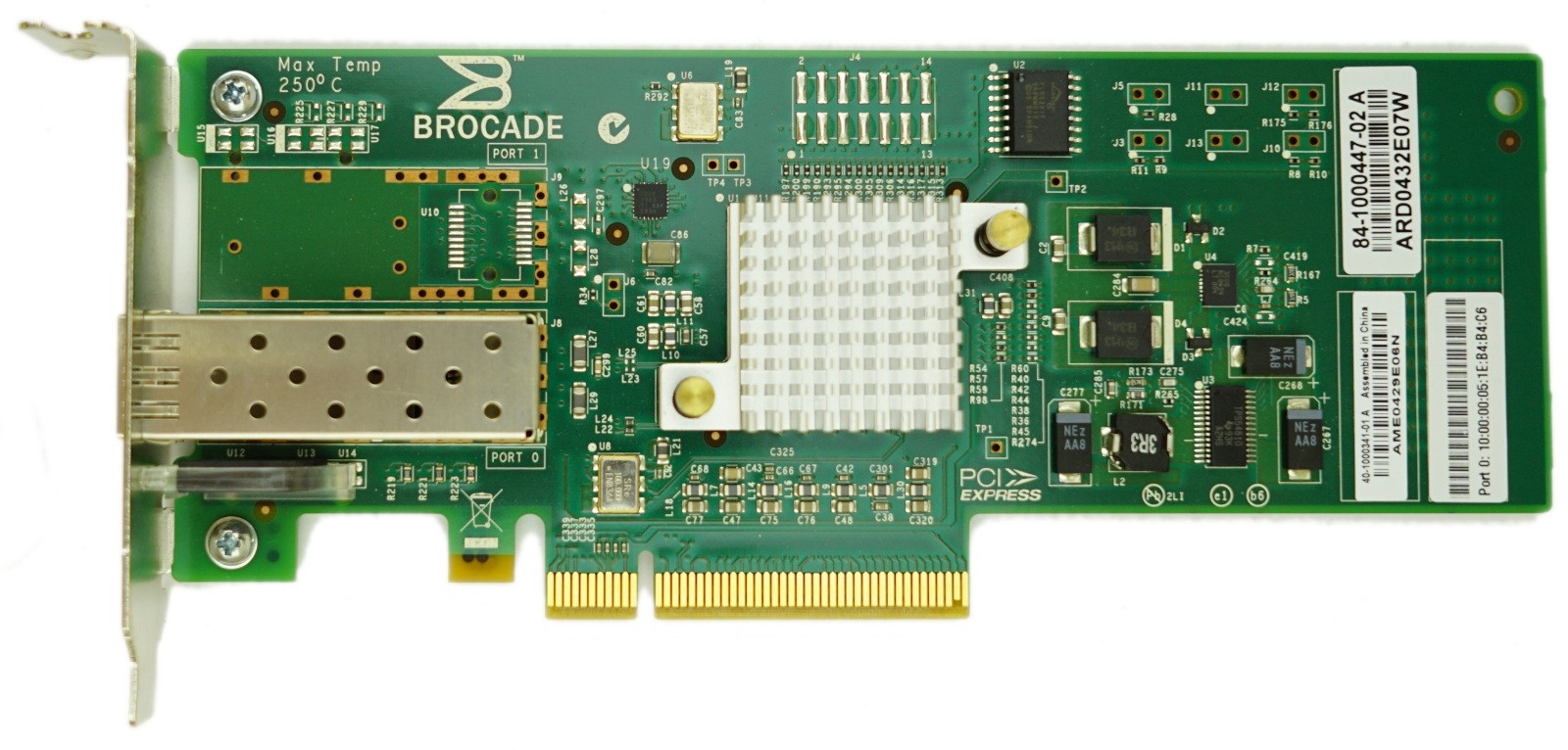 Brocade 815 Single Port - 8Gbps SFP+ Low Profile PCIe-x8 HBA