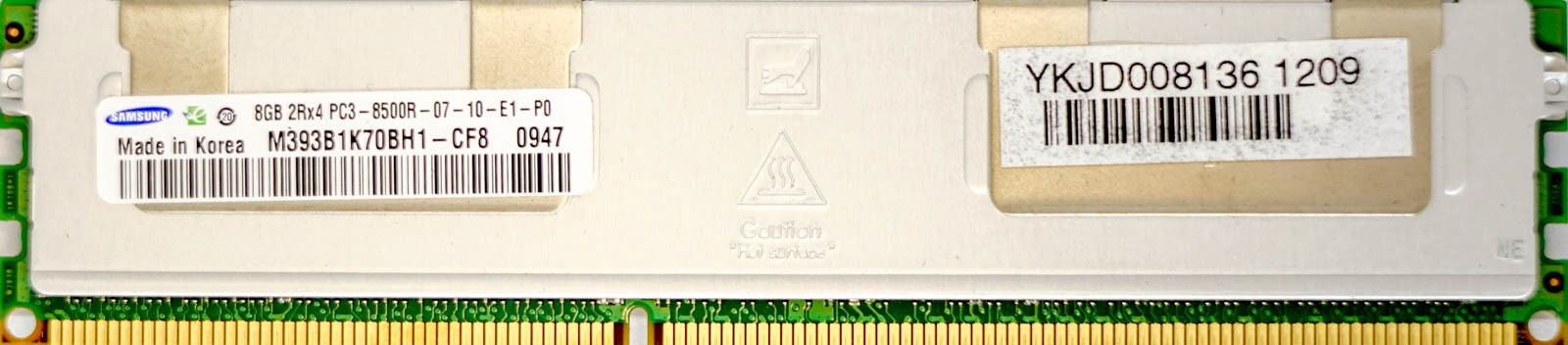 Samsung - 8GB PC3-8500R (DDR3-1066Mhz, 2RX4)