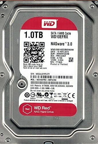 Western Digital (WD10EFRX) - 1TB Red NAS (LFF 3.5in) SATA-III 6Gbps 5.4K 64MB HDD