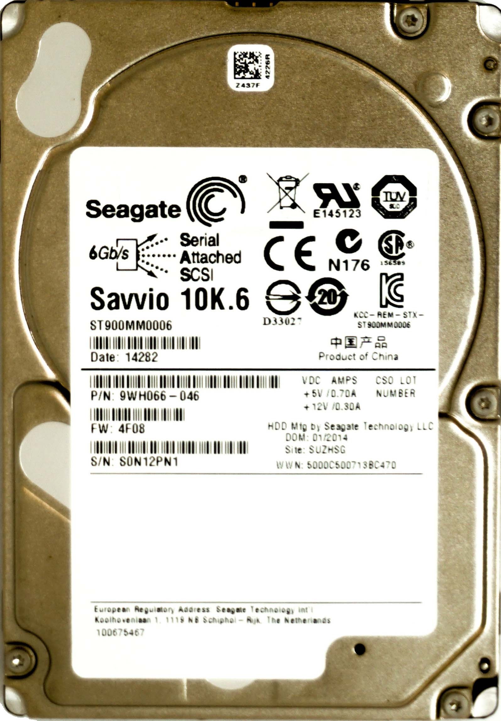 Seagate (ST300MM0006) 300GB SAS-2  (2.5") 6Gbps 10K HDD