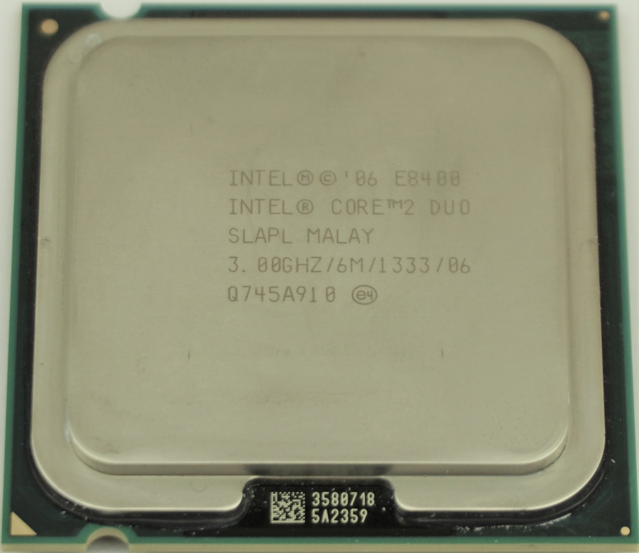Intel Core2 E8400 (SLAPL) 3.00Ghz Dual (2) Core LGA775 65W CPU