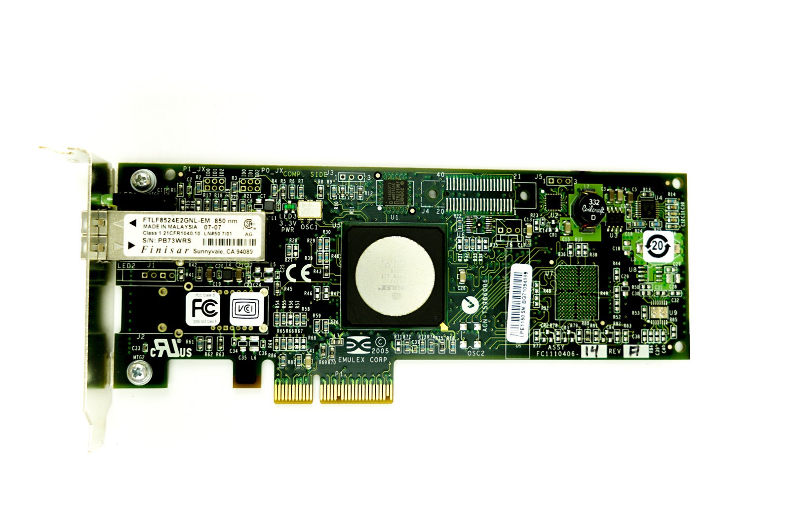 Dell LPe1150 Single Port - 4Gbps SFP Low Profile PCIe-x4 HBA