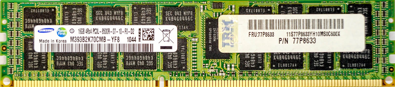 IBM (77P8633) - 16GB PC3L-8500R (DDR3-1066Mhz, 4RX4)