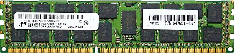 HP (647651-571) - 8GB PC3L-12800R (DDR3-1600Mhz, 2RX4)
