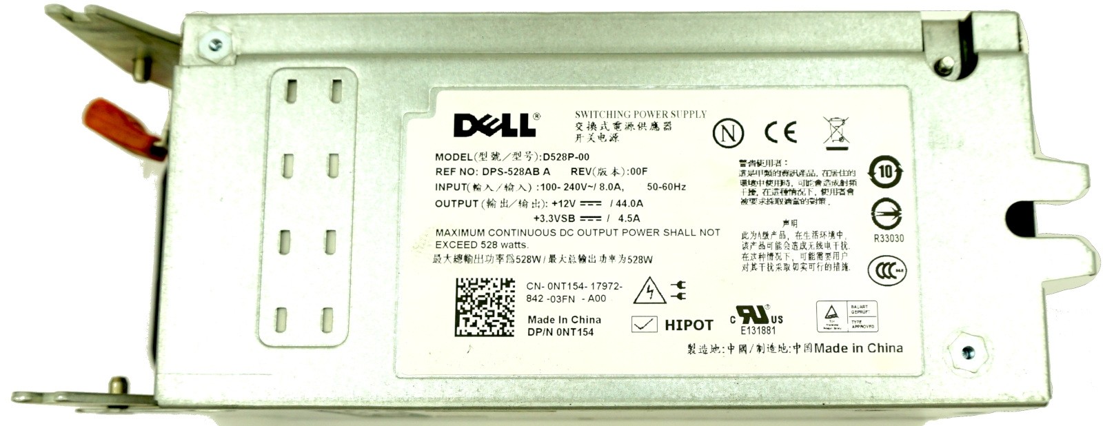Dell T300 HS PSU 528W