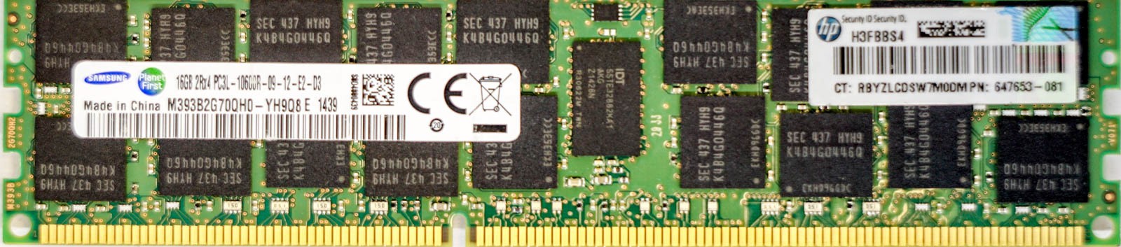 HP (647653-081) - 16GB PC3L-10600R (DDR3-1333Mhz, 2RX4)