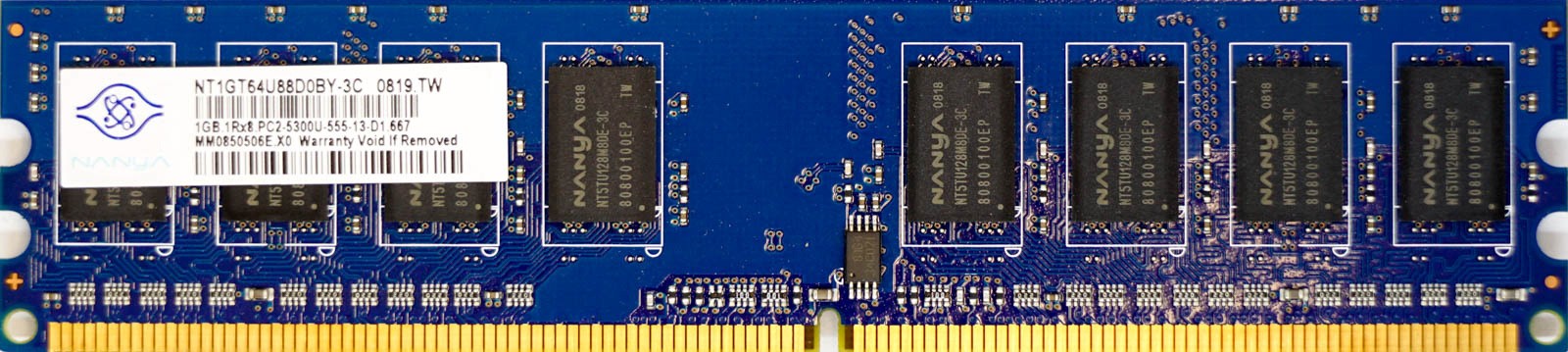 Unbranded - 1GB PC2-5300U (DDR2-667Mhz, 1RX8)