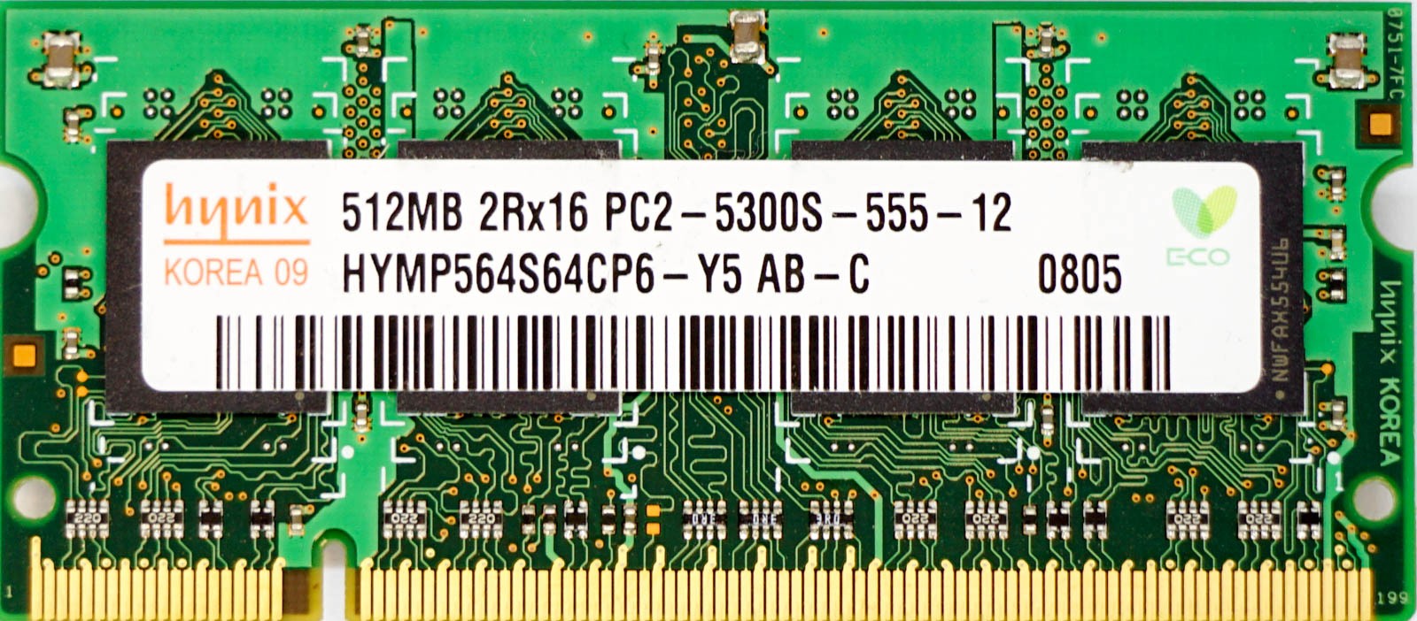 Hynix - 512MB PC2-5300S (DDR2-667Mhz, 2RX16)