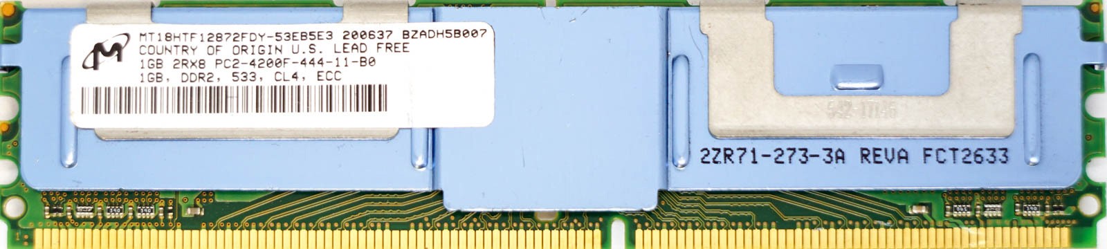 Micron - 1GB PC2-4200F (DDR2-533Mhz, 2RX8)