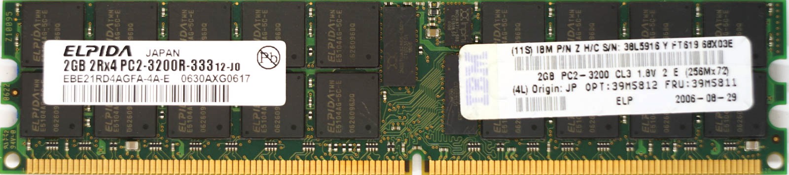IBM (38L5916) - 2GB PC2-3200R (DDR2-400Mhz, 2RX4)