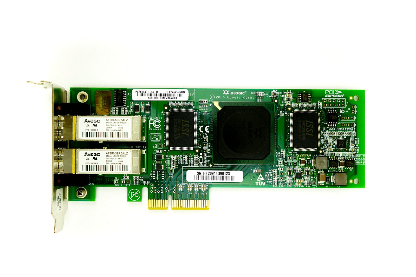 SUN QLE2462 Dual Port - 4Gbps SFP Low Profile PCIe-x4 HBA