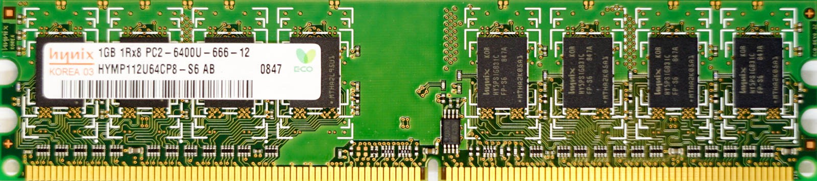 Hynix - 1GB PC2-6400U (DDR2-800Mhz, 1RX8)