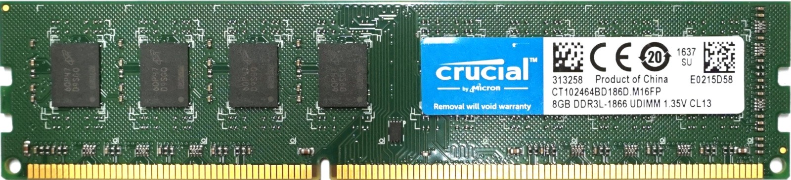 8GB PC3L-14900U (DDR3 Low-Power-1866Mhz, 2RX8) Desktop PC RAM