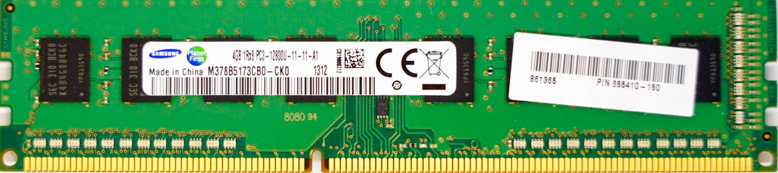 4GB PC3-12800U (DDR3-1600Mhz, 1RX8) Desktop PC RAM