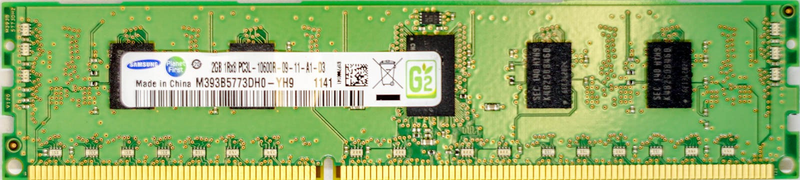 Samsung - 2GB PC3L-10600R (DDR3 Low-Power-1333Mhz, 1RX8)