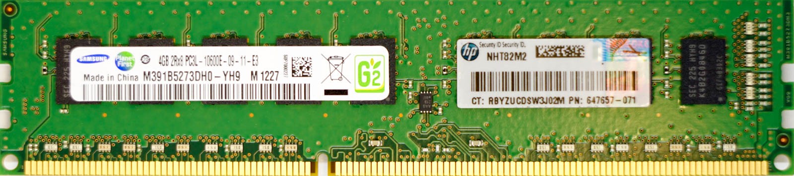 HP (647657-071) - 4GB PC3L-10600E (DDR3-1333Mhz, 2RX8)