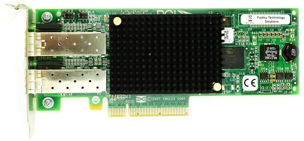 FUJITSU LPe12002 Dual Port - 8Gbps SFP Low Profile PCIe-x8 HBA