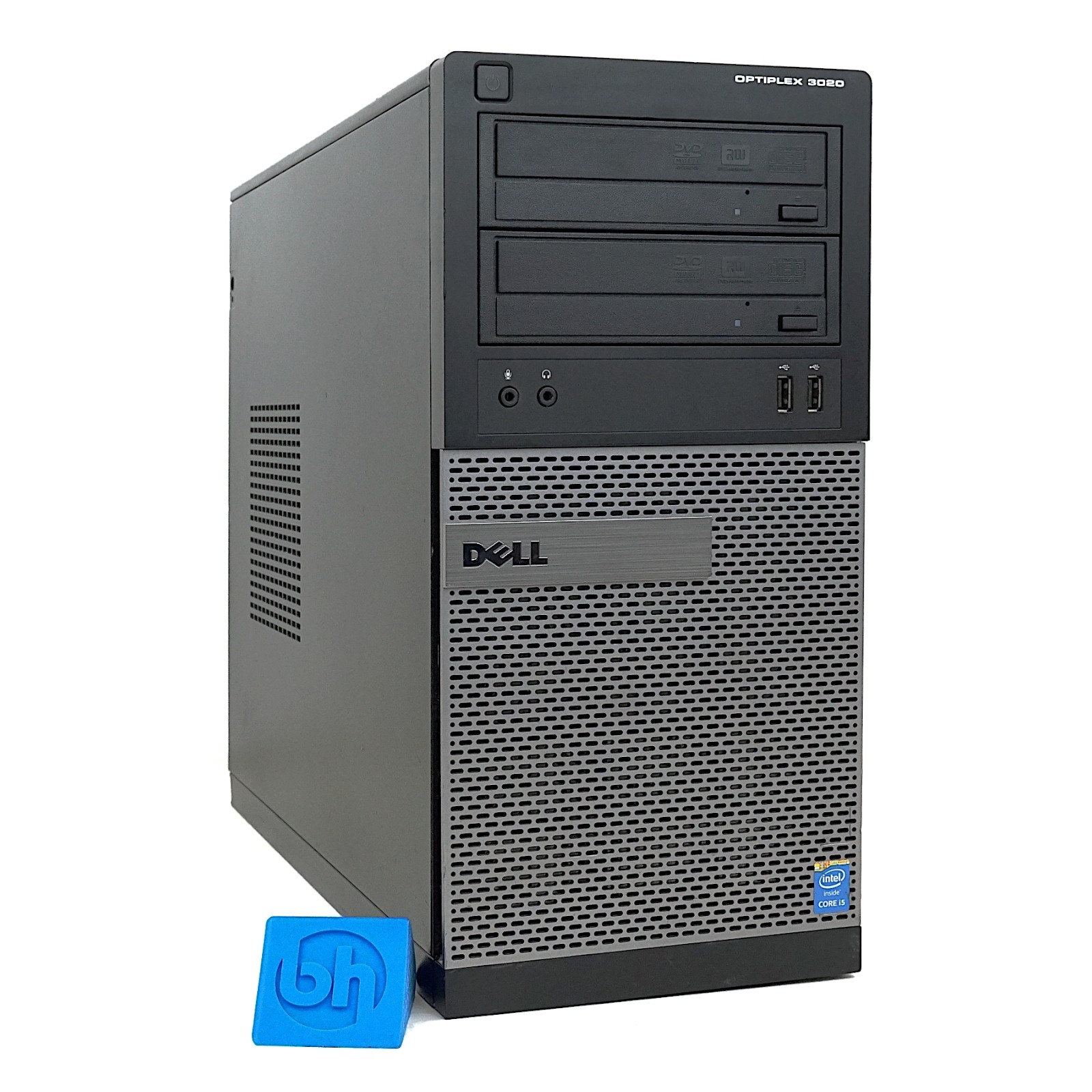 Refurbished Dell OptiPlex 3020 Mini Tower MT Desktop PC Front Angle