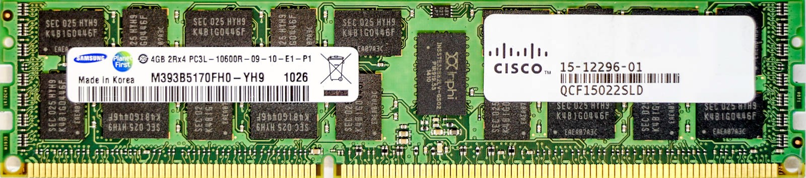 Samsung - 4GB PC3L-10600R (DDR3 Low-Power-1333Mhz, 2RX4)