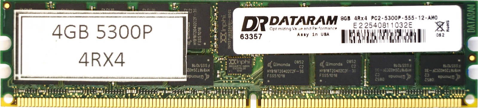 Unbranded - 4GB PC2-5300P (DDR2-667Mhz, 4RX4)
