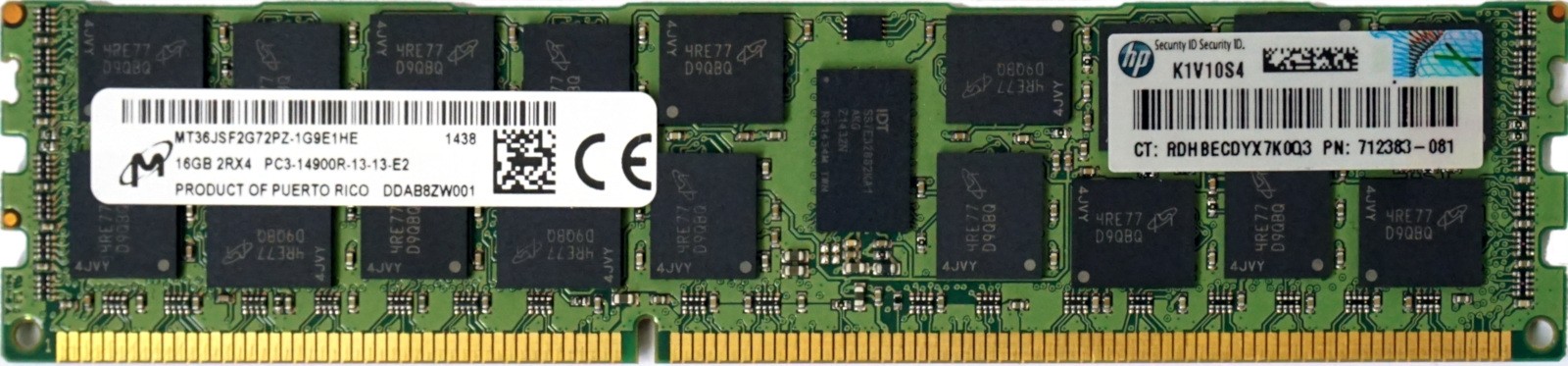 712383-081 HP (712383-081) - 16GB PC3-14900R (DDR3-1866Mhz, 2RX4)