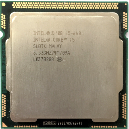 Intel Core i5-660 (SLBTK) 3.33Ghz Dual (2) Core LGA1156 73W CPU