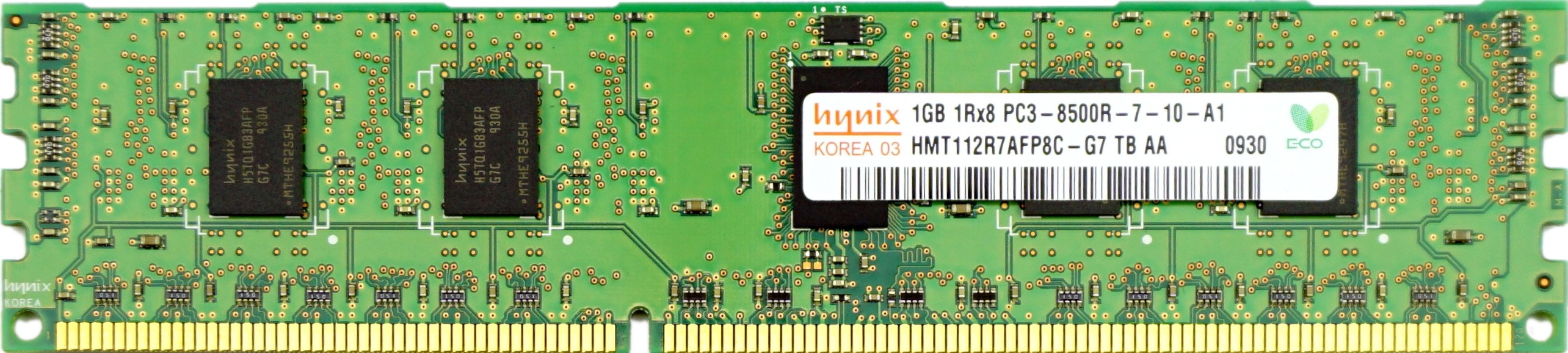 Hynix - 1GB PC3-8500R (DDR3-1066Mhz, 1RX8)
