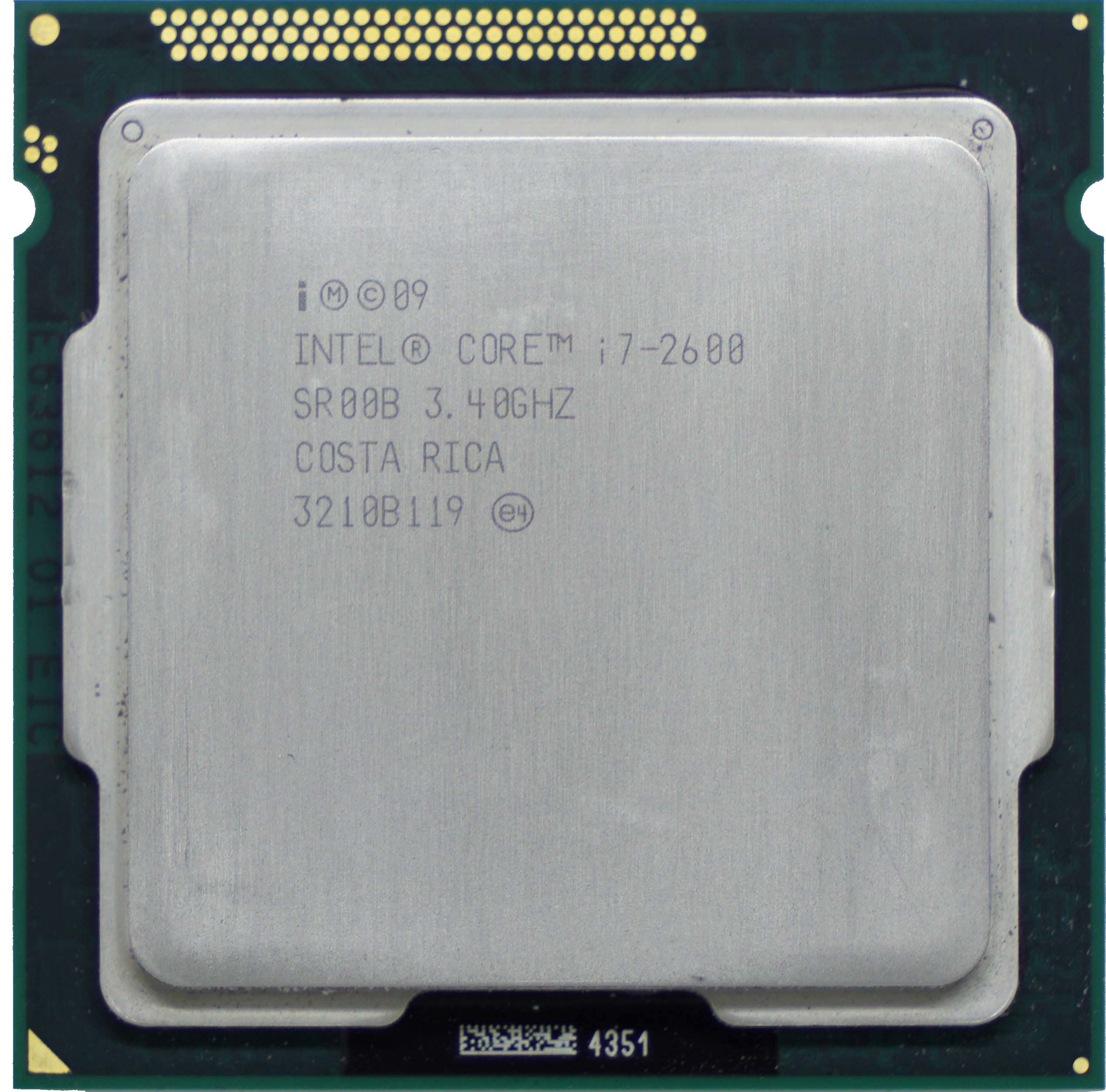 Intel Core i7-2600 (SR00B) 3.40Ghz Quad (4) Core LGA1155 95W CPU