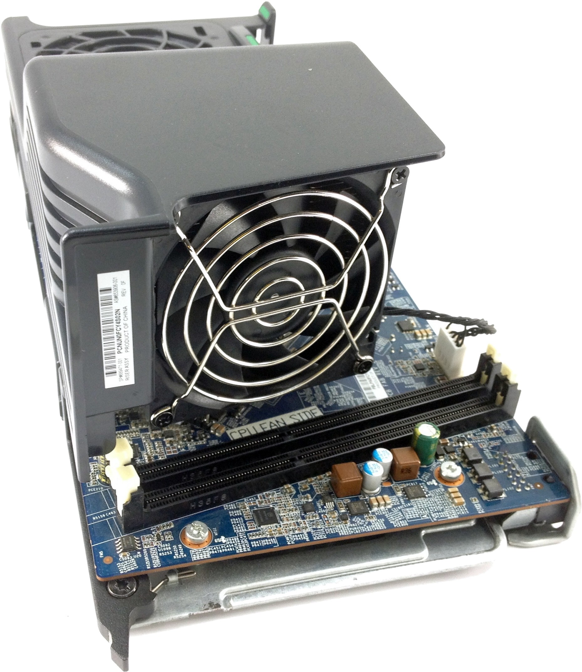 HP Z620 2nd CPU Riser Board Heatsink & Fan