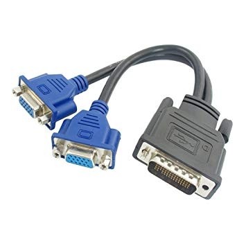 DMS59 (Male) to 2*VGA (Female) Cable