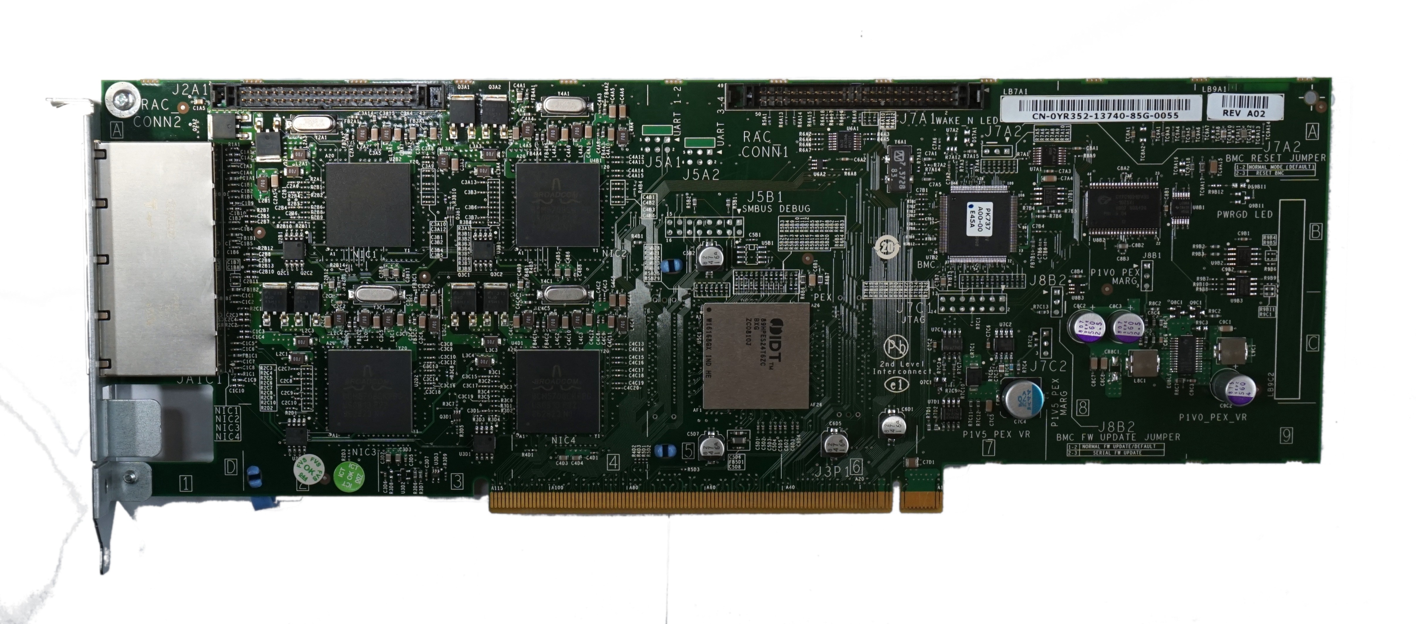 Dell BCM5708 Quad Port - 1GbE R900 Full Height PCIe Ethernet