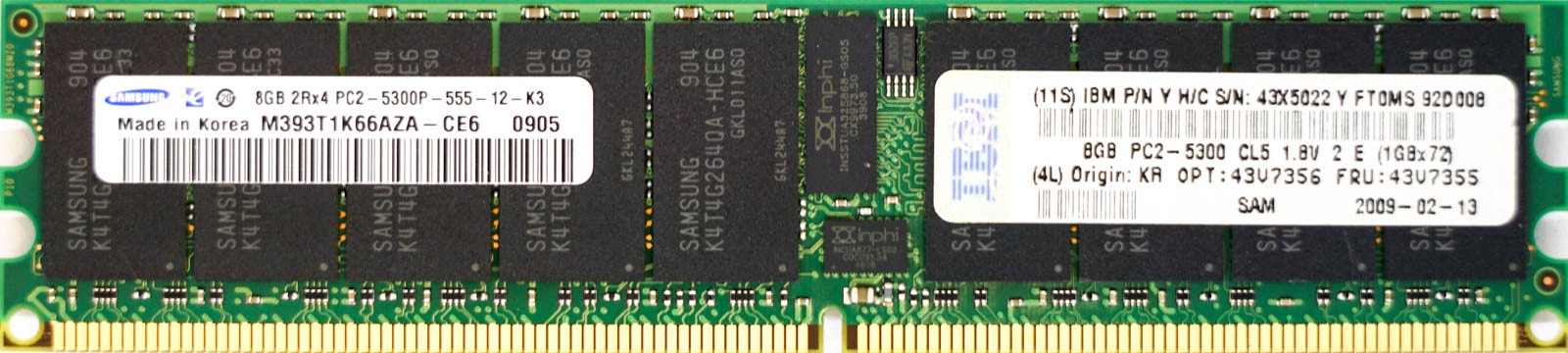 IBM (43X5022) - 8GB PC2-5300P (DDR2-667Mhz, 2RX4)